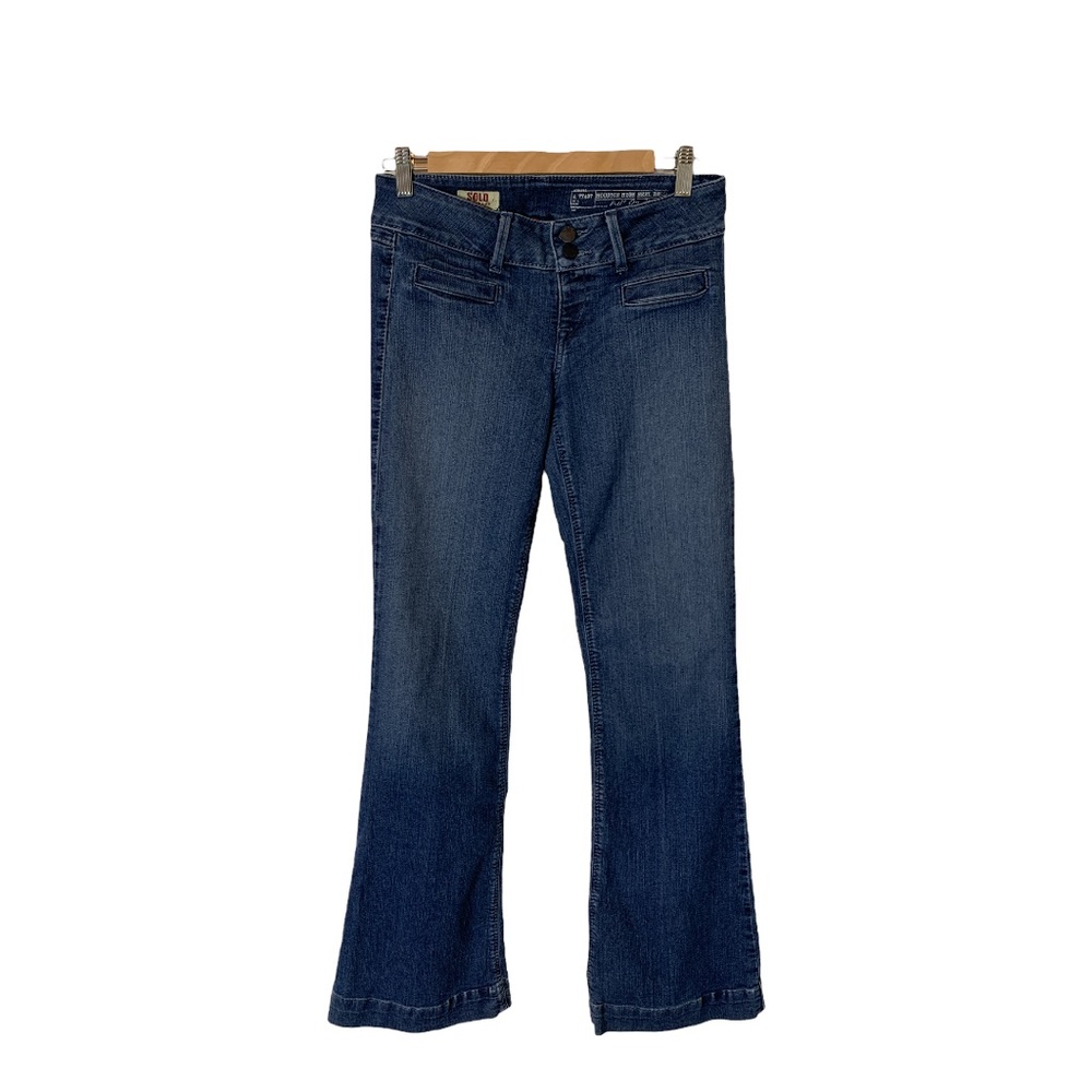 low rise flare jeans by Sold design lab